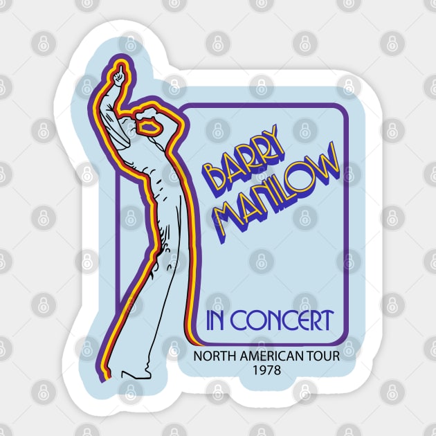 Barry Manilow In Concert 78 Sticker by Chewbaccadoll